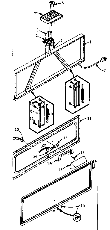Kenmore 1985816150 door parts diagram