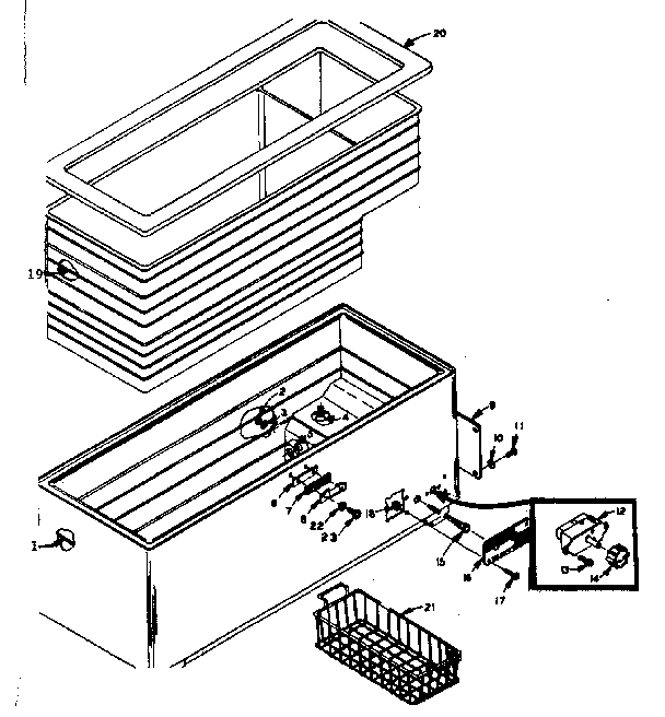 Kenmore 1985816150 cabinet parts diagram