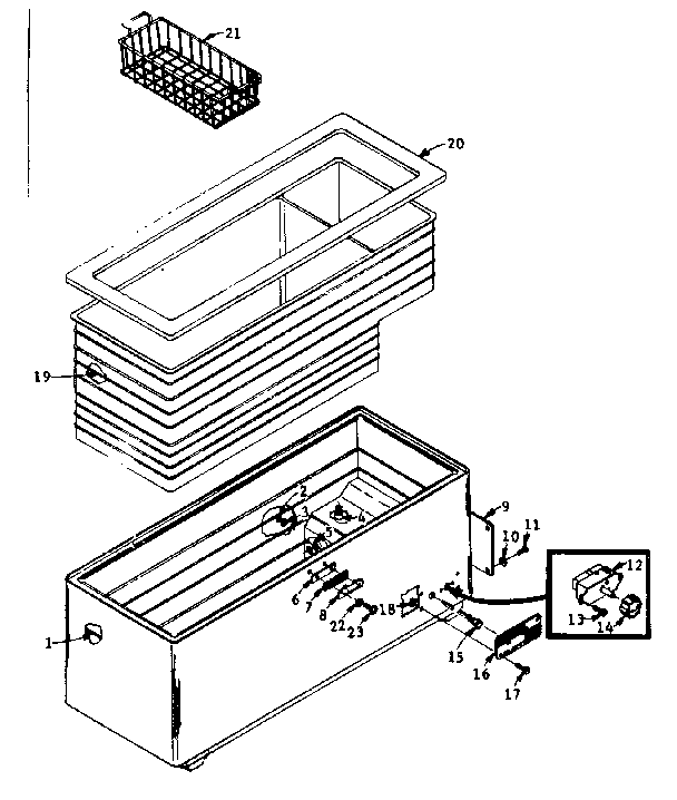 Kenmore 1985818150 freezer cabinet parts diagram