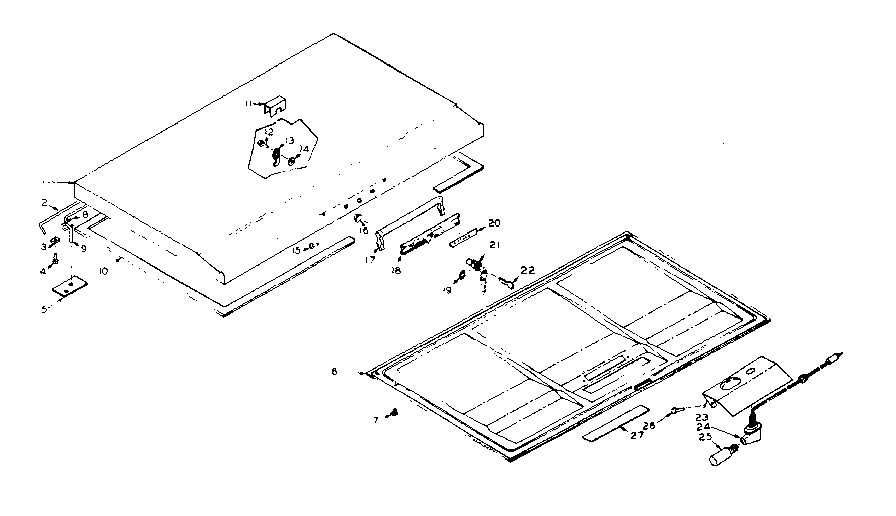 Kenmore 1986412270 freezer door parts diagram