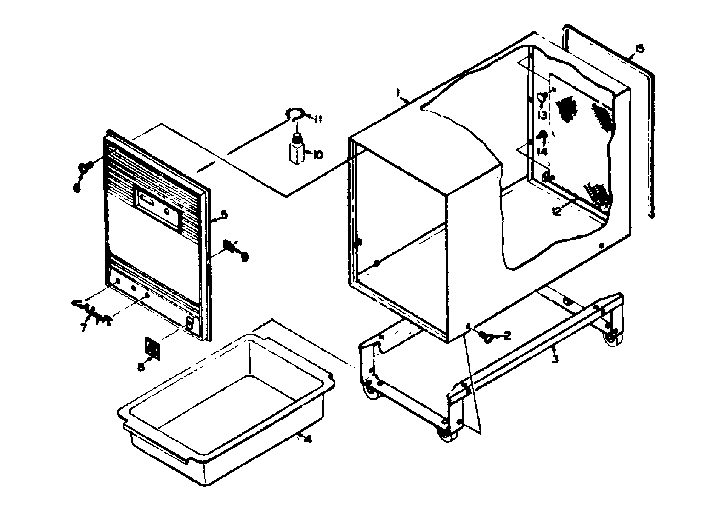 Kenmore 1066045151 cabinet parts diagram
