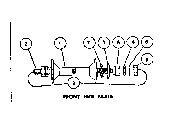 Sears 50245451 front hub parts diagram