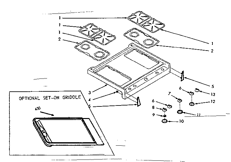 Kenmore 1037197041 main top section diagram