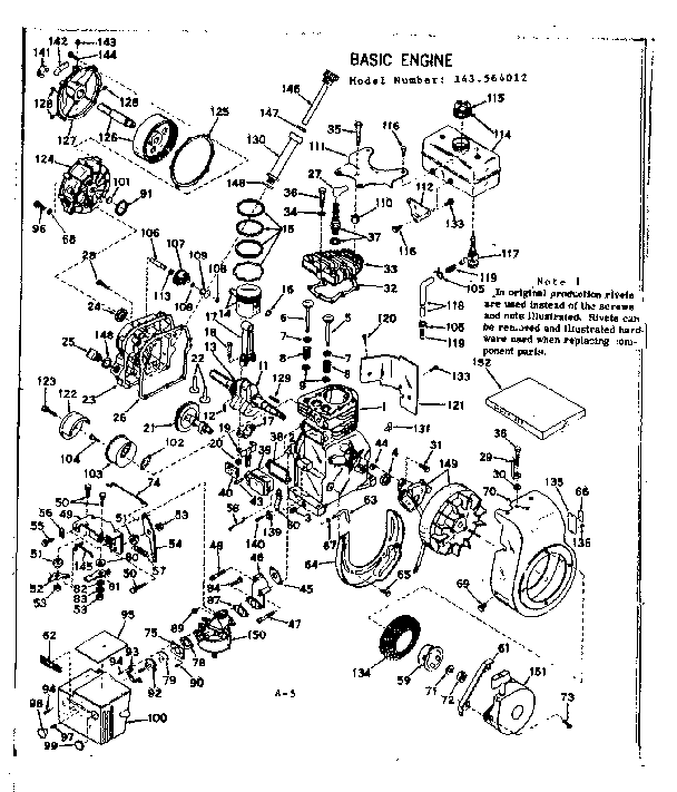 Craftsman 53682175 basic engine diagram