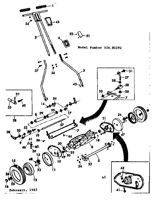Craftsman 53681292 replacement parts diagram