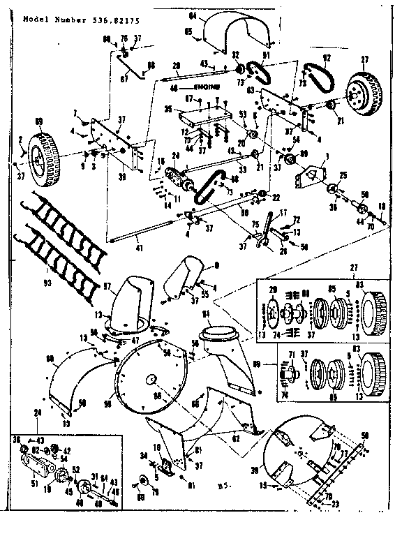 Craftsman 53682175 replacement parts diagram