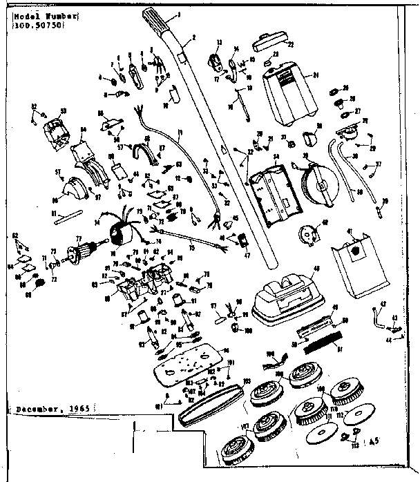 Kenmore 10050750 unit parts diagram