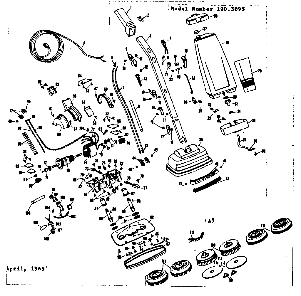 Kenmore 1005095 unit parts diagram
