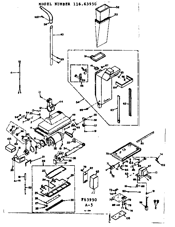 Kenmore 11663950 unit parts diagram