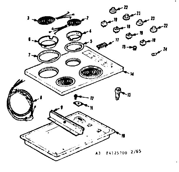 Kenmore 1034135500 kenmore electric counter-unit diagram