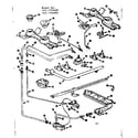 Kenmore 1037326605 burner section diagram