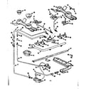 Kenmore 1037346645 burner section diagram