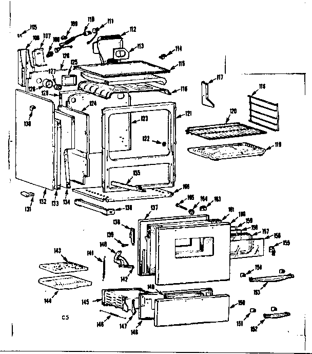 Kenmore 1037346600 body section diagram