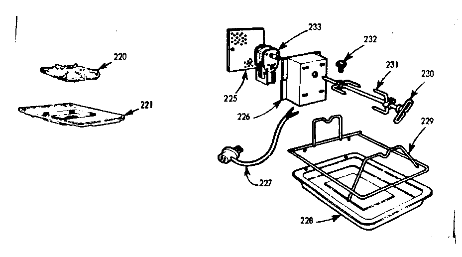 Kenmore 1037426640 fifth burner and oven rotisserie diagram