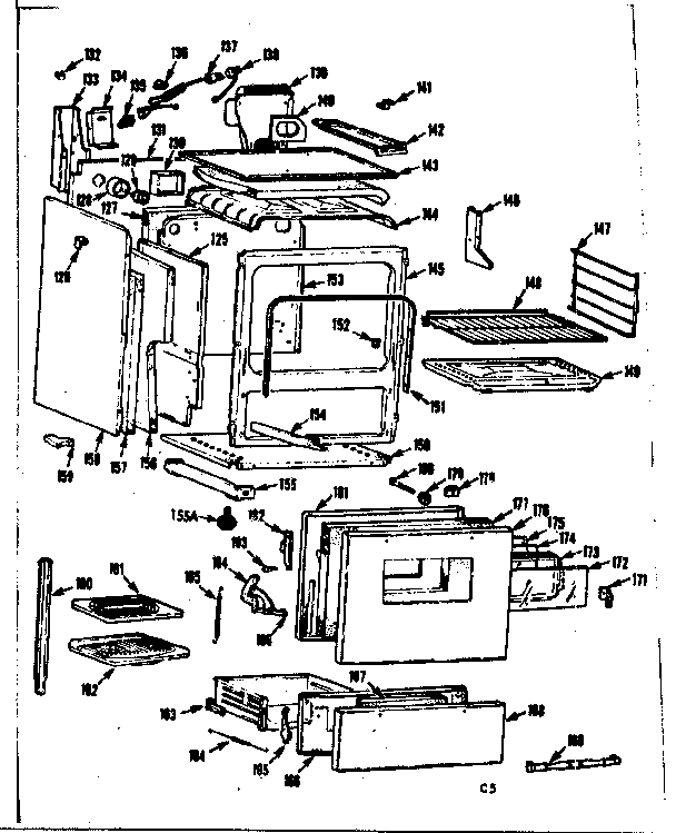 Kenmore 1037486640 body section diagram