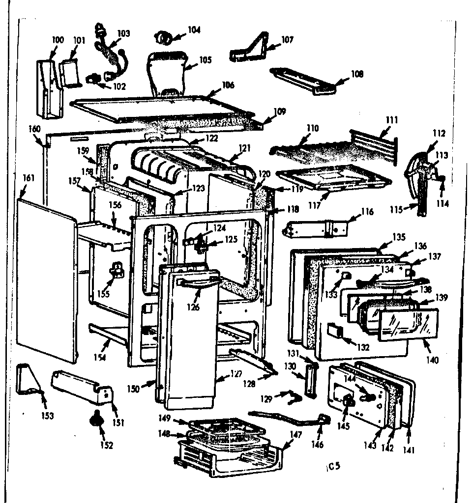 Kenmore 1037655000 body section diagram