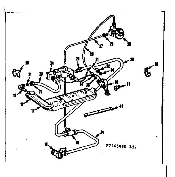 Kenmore 1037765900 eye level oven burner diagram