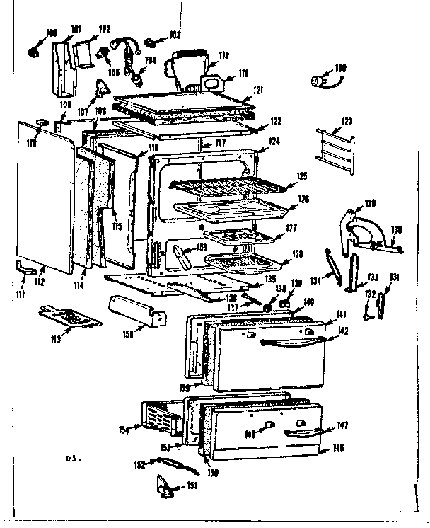 Kenmore 1037765900 lower oven diagram