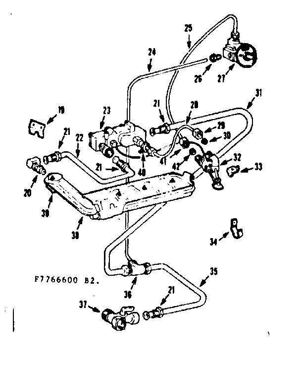 Kenmore 1037766605 eye level oven burner diagram