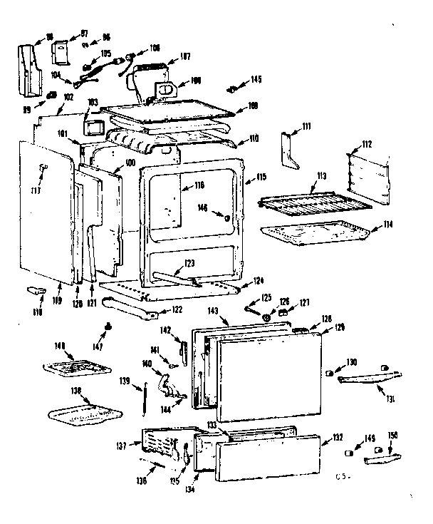 Kenmore 1037766605 body section diagram