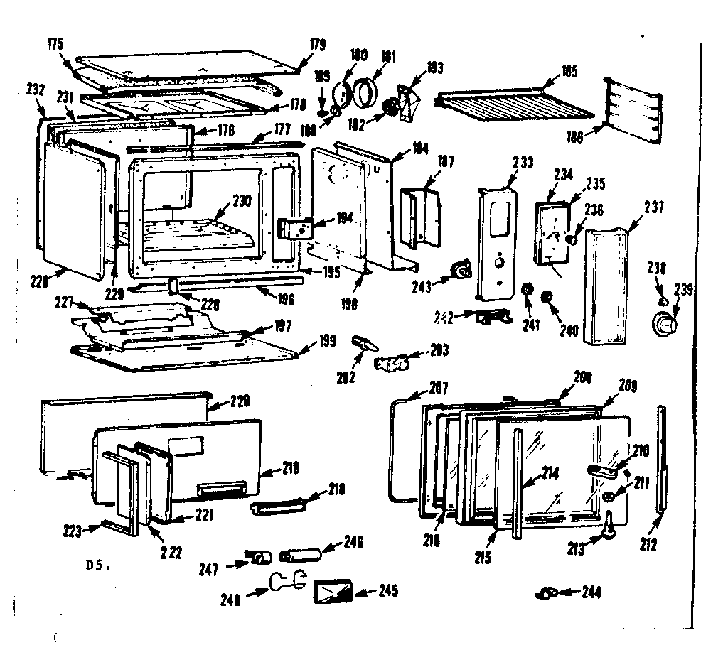 Kenmore 1037766605 eye level oven diagram