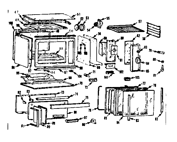 Kenmore 1037786600 eye level oven diagram