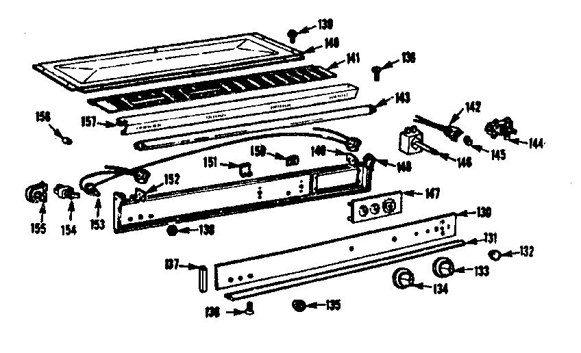 Kenmore 1037966640 control section diagram