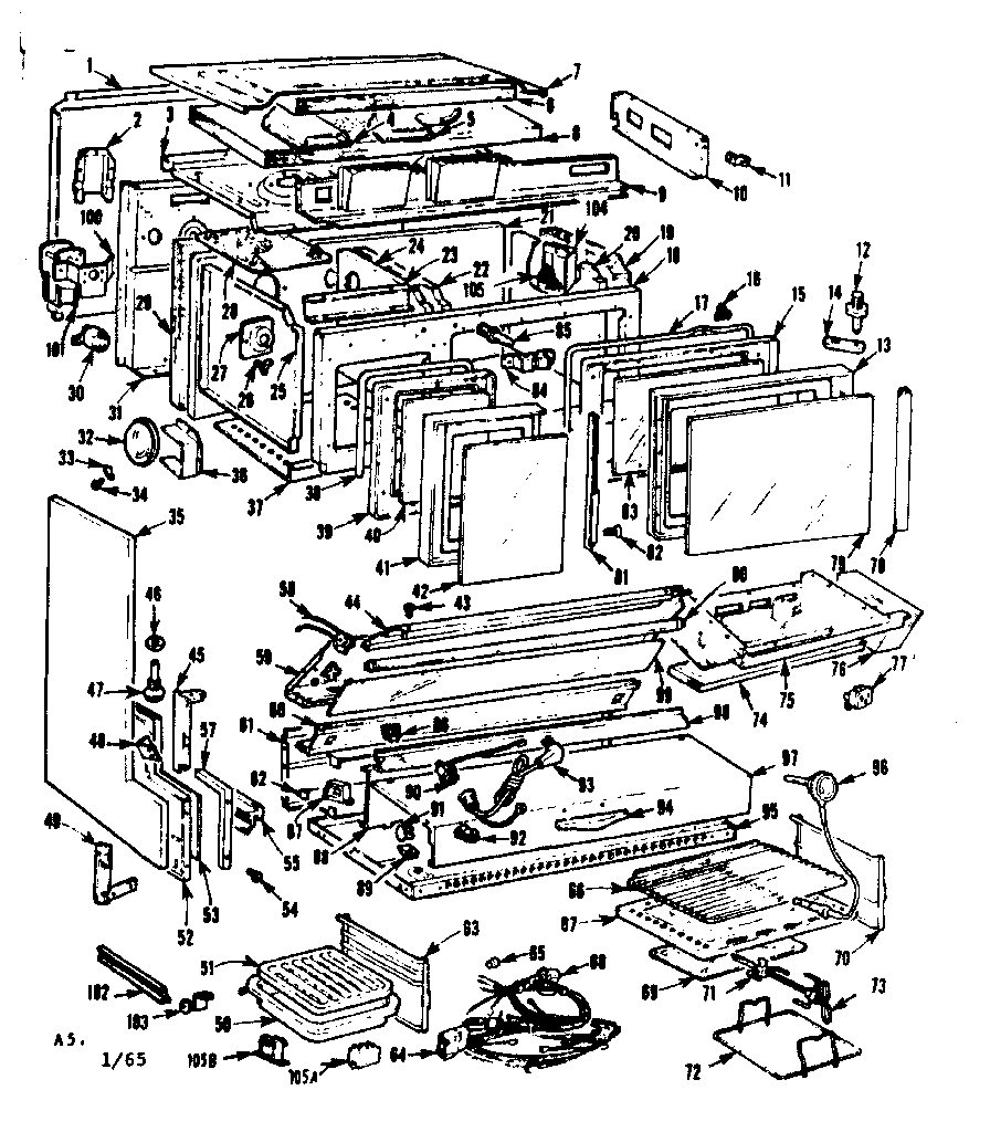 Kenmore 1037985404 body section diagram