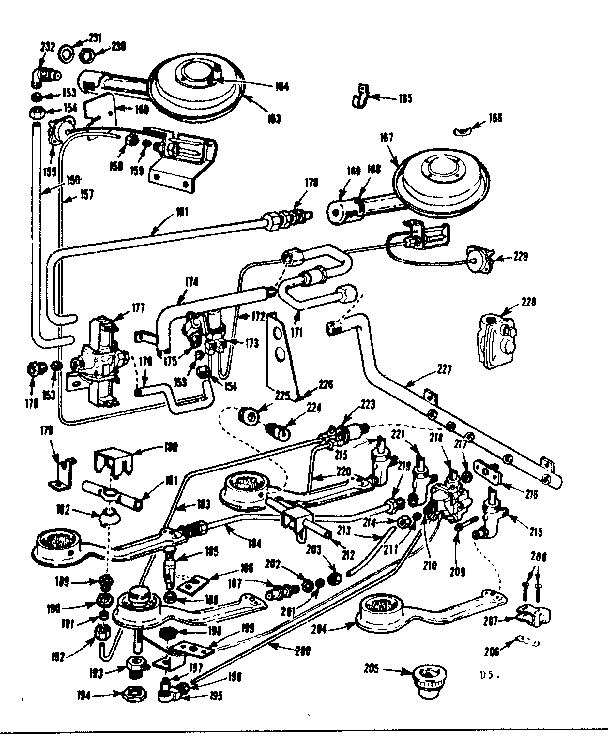 Kenmore 1037985404 burner section diagram