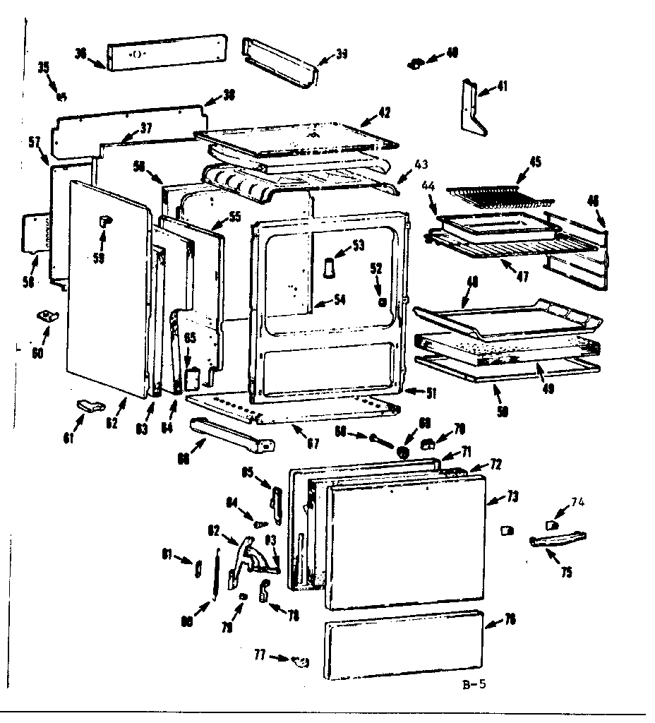 Kenmore 1039306600 body section diagram