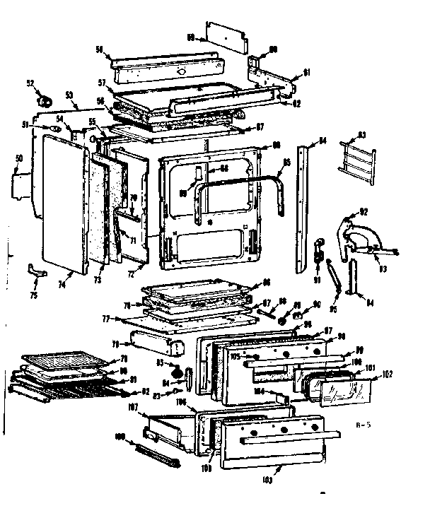 Kenmore 1039466500 body section diagram