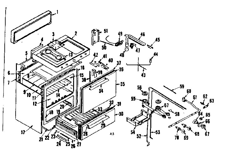 Kenmore 119712560 body section diagram