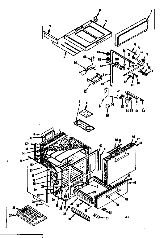 Kenmore 119714600 body section diagram