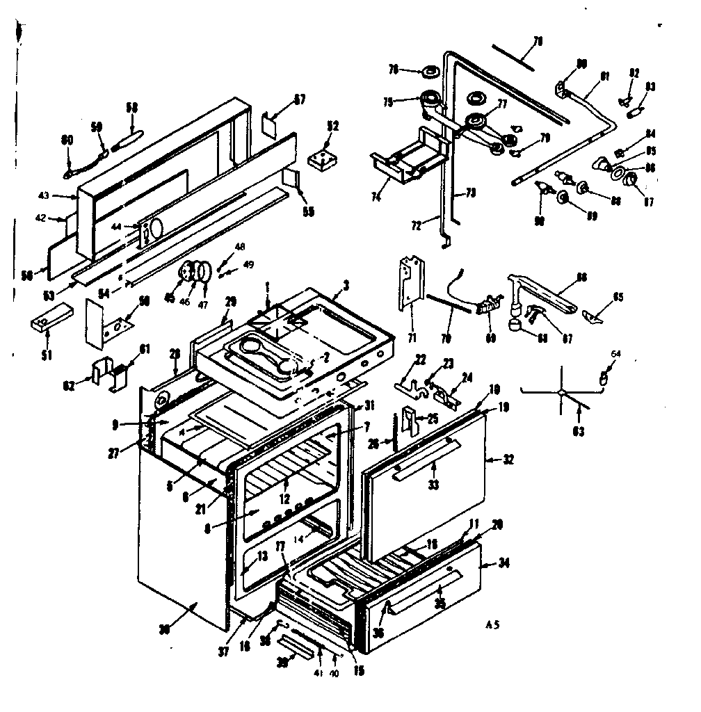 Kenmore 119718509 body section diagram