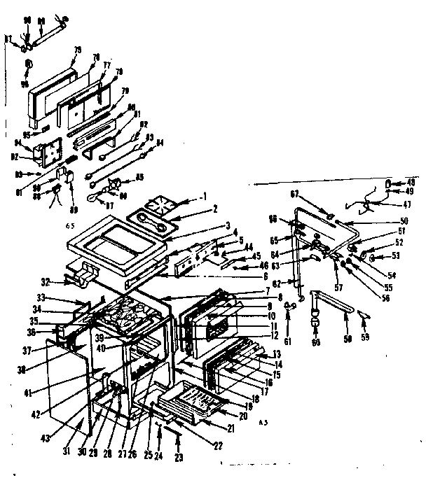 Kenmore 119723500 body section diagram