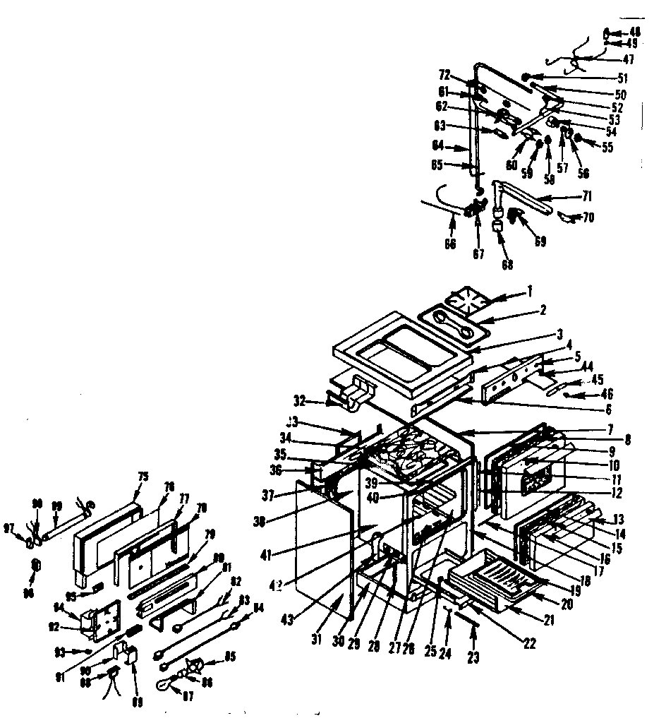 Kenmore 119724600 body section diagram