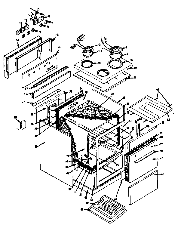 Kenmore 1199206600 body section diagram