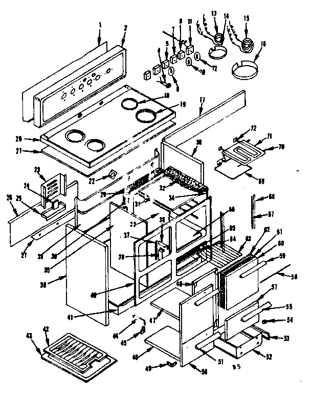 Kenmore 1199606600 body section diagram