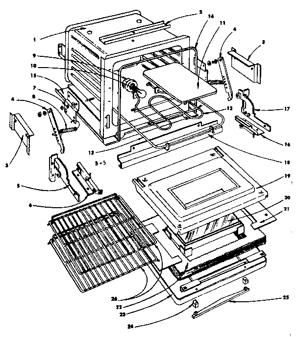 Kenmore 1554546640 oven parts diagram