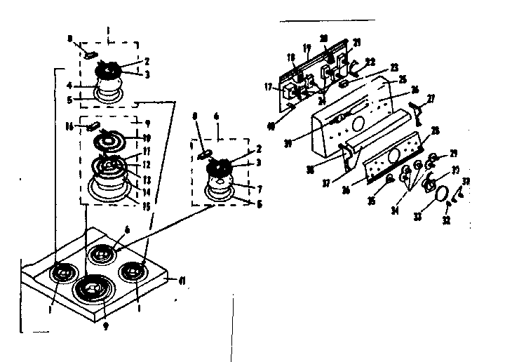 Kenmore 1559246500 top section diagram