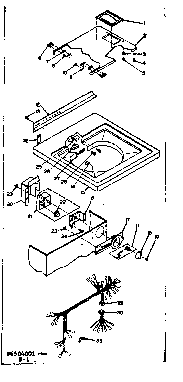 Kenmore 1106504001 top and control assembly diagram