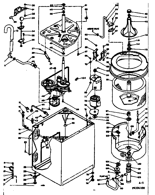 Kenmore 1106504100 machine-sub assembly diagram
