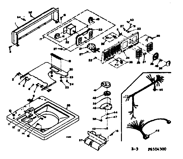 Kenmore 1106504300 top and console assembly diagram