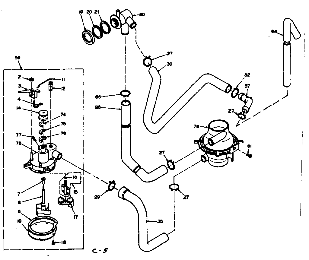 Kenmore 1106504300 water system diagram