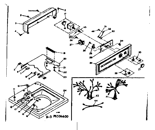 Kenmore 1106504450 top and console assembly diagram