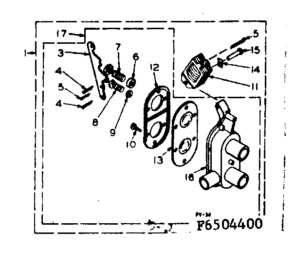 Kenmore 1106504450 two way valve assembly diagram