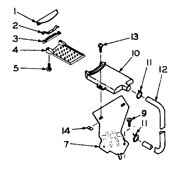 Kenmore 1106504450 filter assembly diagram