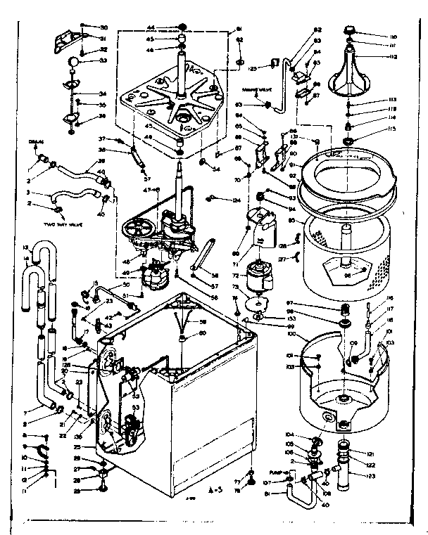 Kenmore 1106504401 machine sub-assembly diagram
