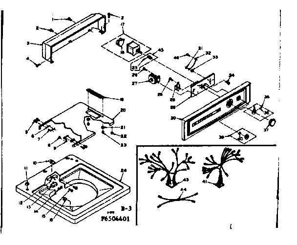 Kenmore 1106504401 top and console assembly diagram