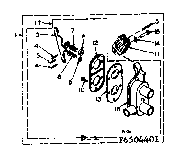 Kenmore 1106504401 two way valve assembly diagram